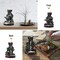Dual Sided Incense Burner, Resin River Tower Backflow Incense Holder, Cool Aromatherapy Incense Fountain Smoke Mountain Waterfall with 120 Upgraded Incense Cones+30 Incense Sticks